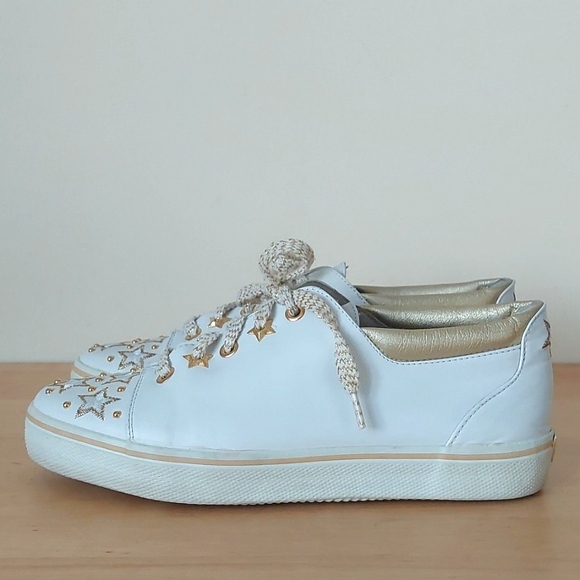 Stuart weitzman white leather sneakers - Picture 1 of 13